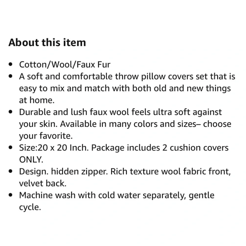 🎉HP| Luxury Home • Khaki Short Wool Soft Plush Faux Fur Throw Pillow Covers